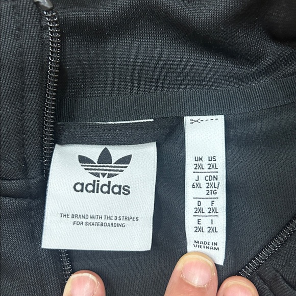 Adidas Black Jacket with White Accents - Picture 2 of 4